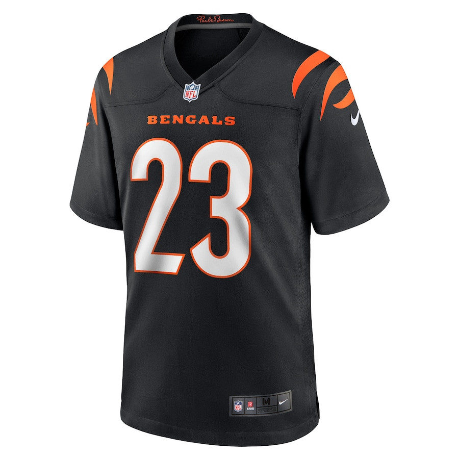 Daxton Hill 23 Cincinnati Bengals Game Black NFL Jersey Men's
