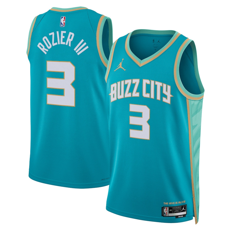 Terry Rozier III 3 Charlotte Hornets 2023/24 City Edition Swingman Teal NBA Jersey Men's