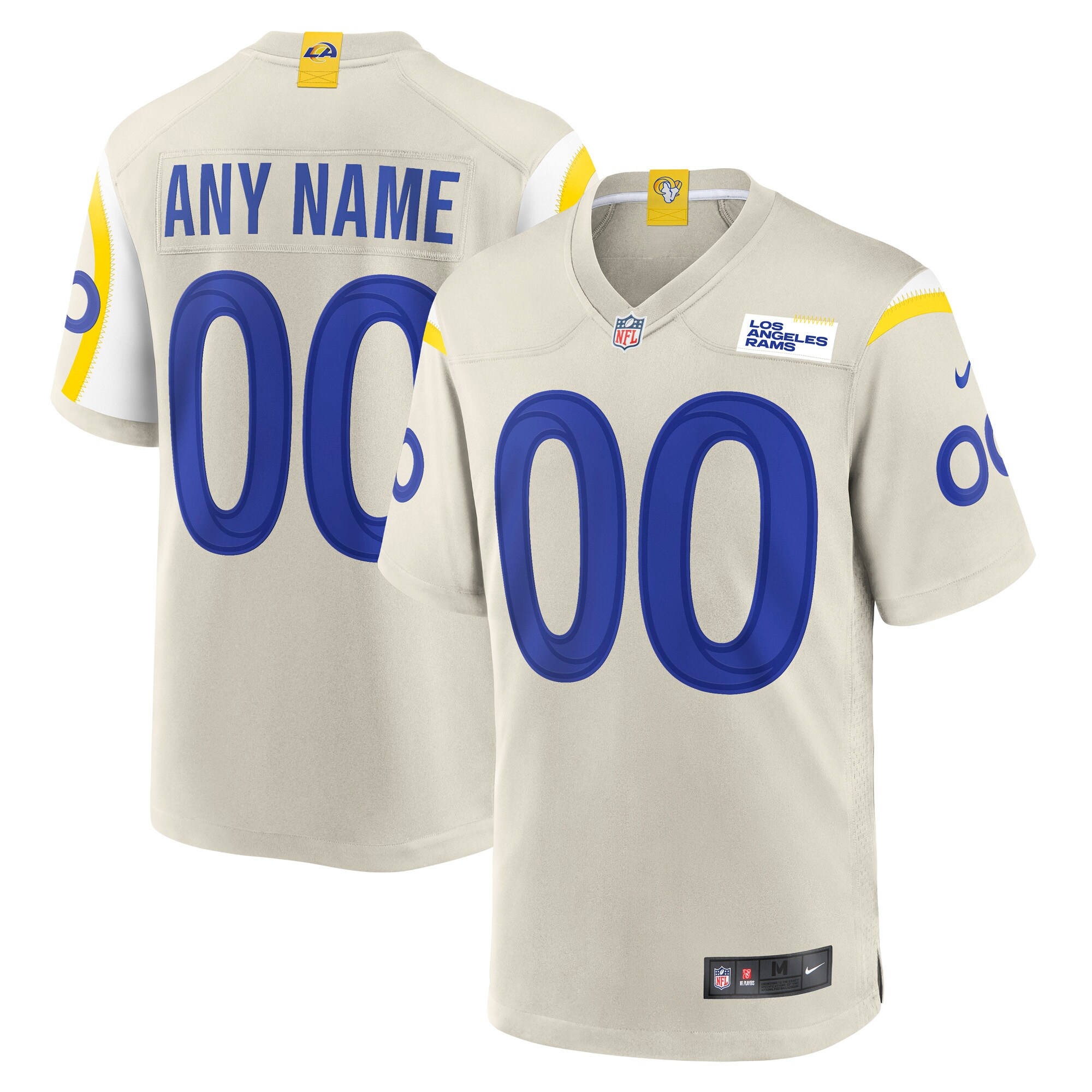 Los Angeles Rams Bone Custom Game NFL Jersey Men's