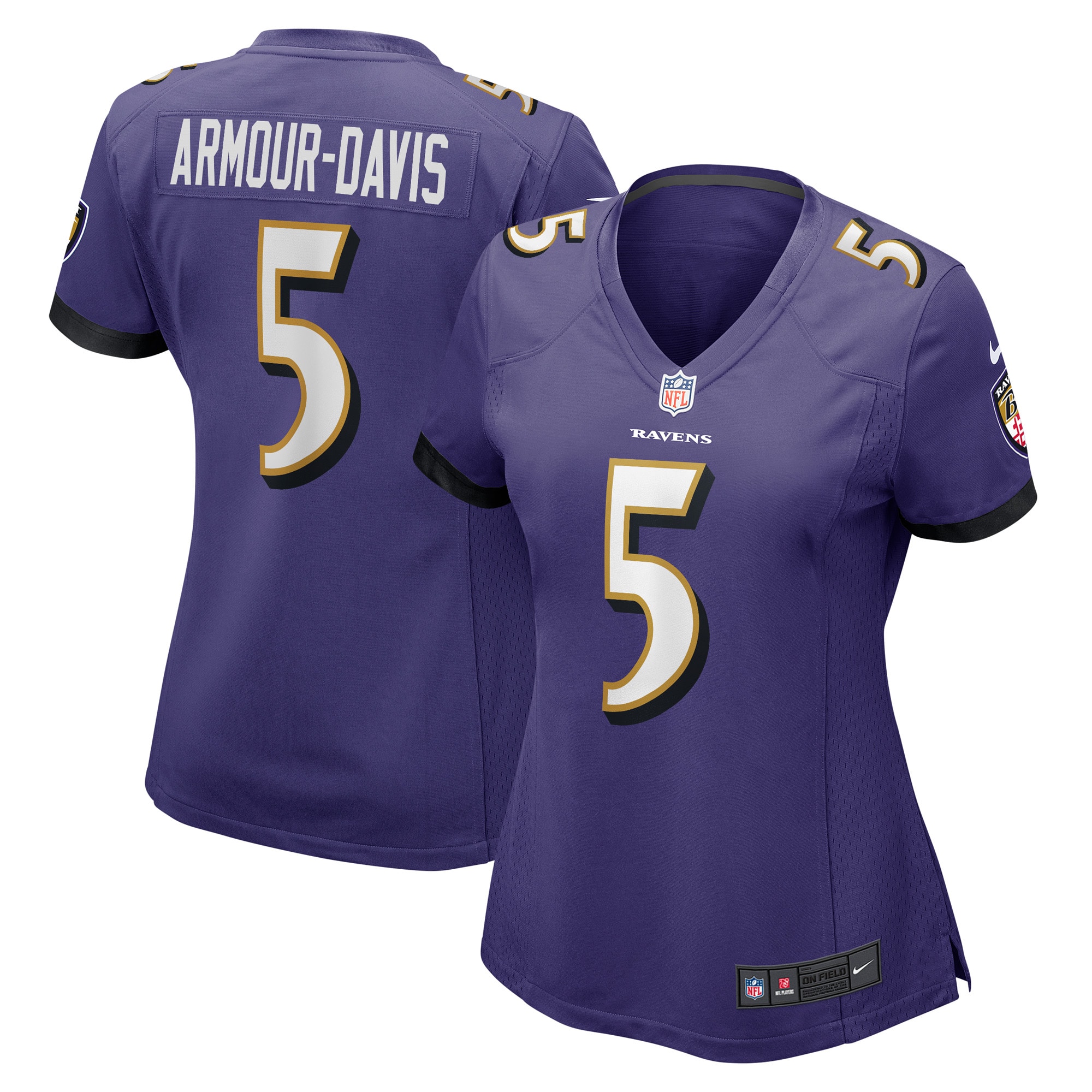 Baltimore Ravens Jalyn Armour-Davis Purple Game Player NFL Jersey Women's