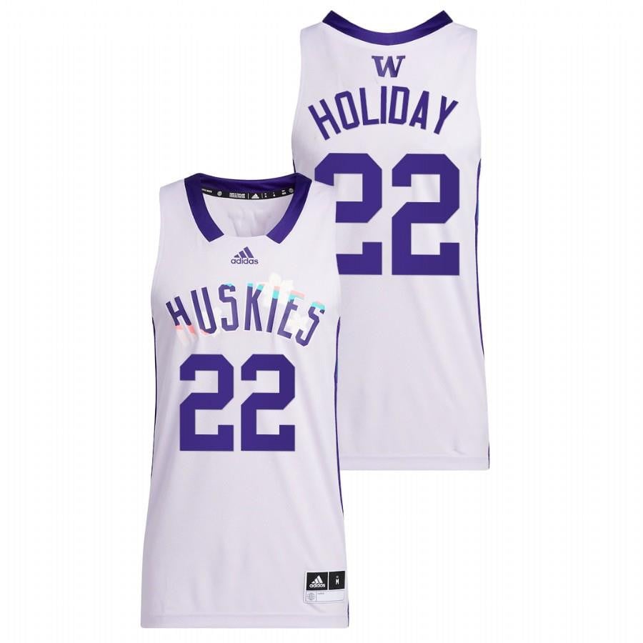 Justin Holiday 2 White Washington Huskies Honoring Black Excellence NCAA Jersey Men's