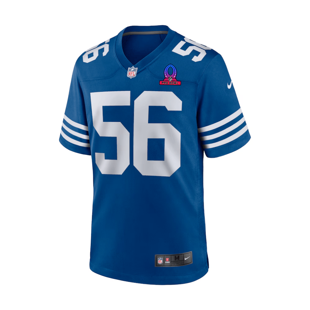 Quenton Nelson 56 Indianapolis Colts 2025 Pro Bowl Patch Game Royal NFL Jersey Men's