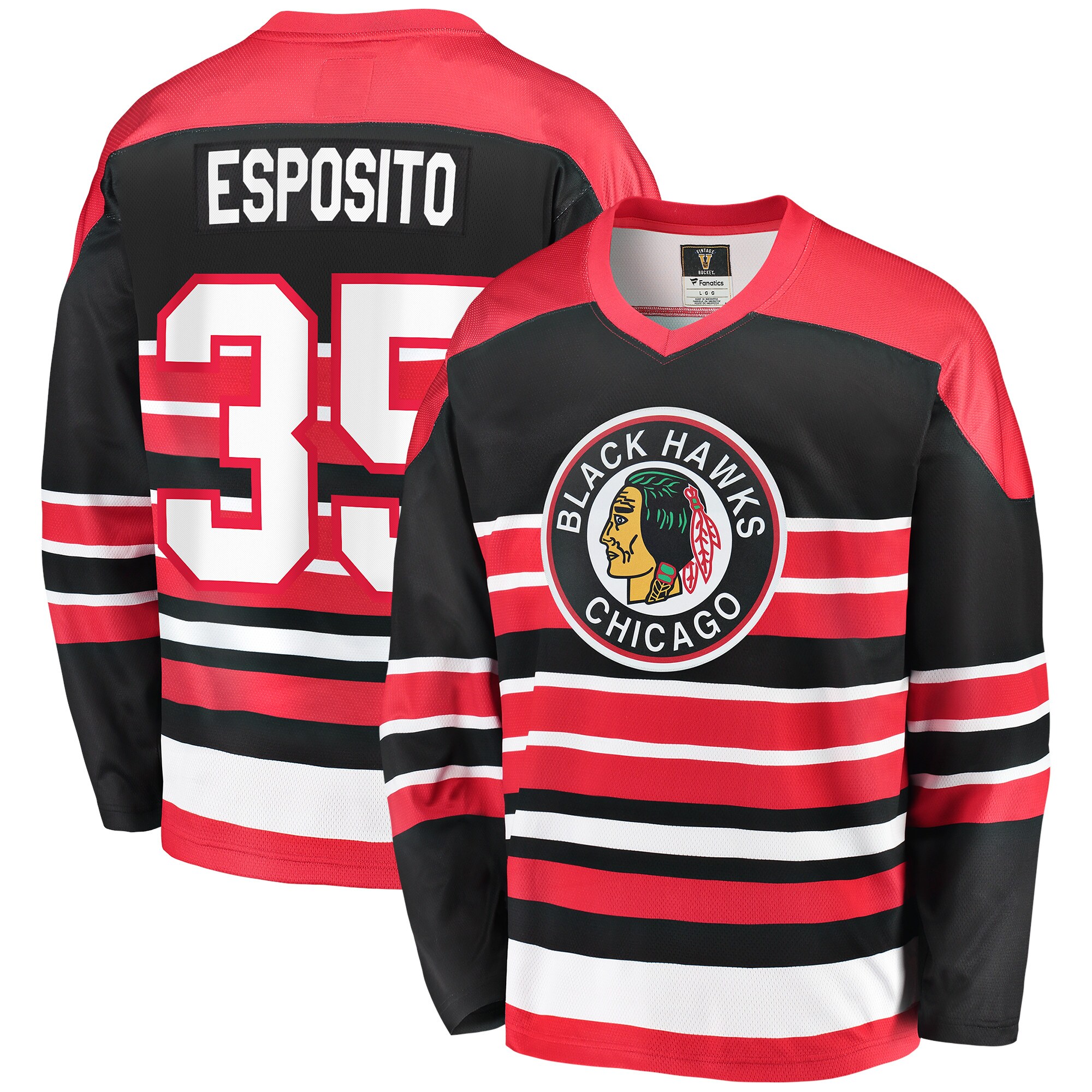 Chicago Blackhawks Tony Esposito Red Premier Breakaway Retired Player NHL Jersey Men's
