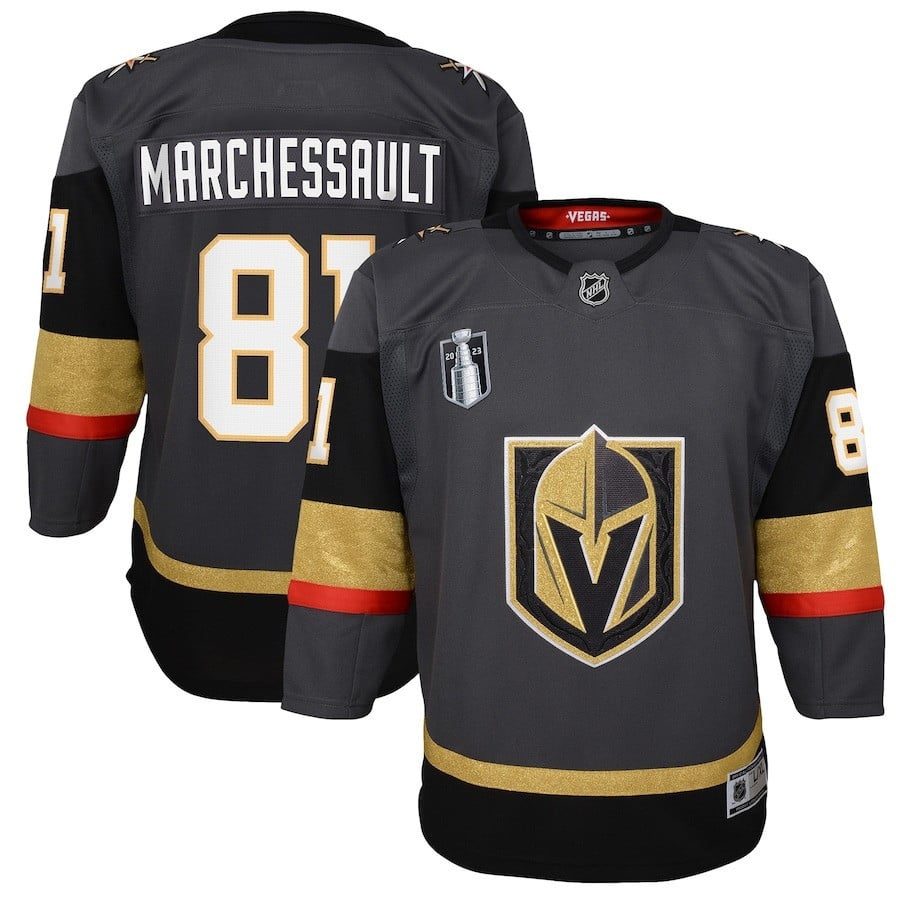 Jonathan Marchessault 81 Vegas Golden Knights 2023 Stanley Cup Final Alternate Black NHL Jersey Youth
