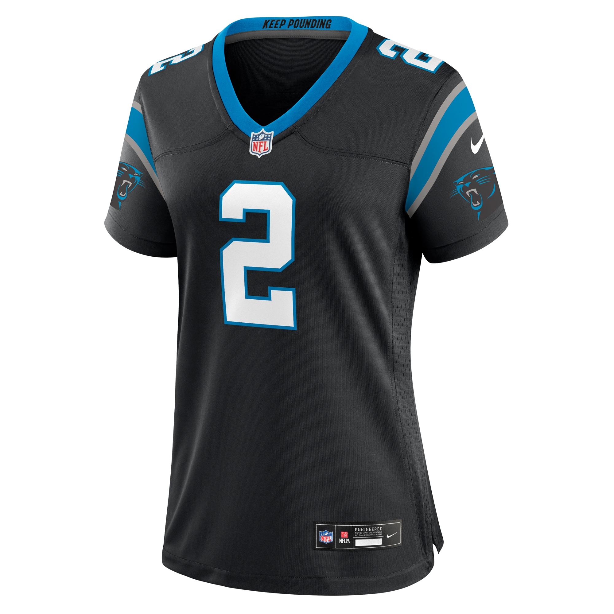 Carolina Panthers Mike Jackson Black Game NFL Jersey Women's