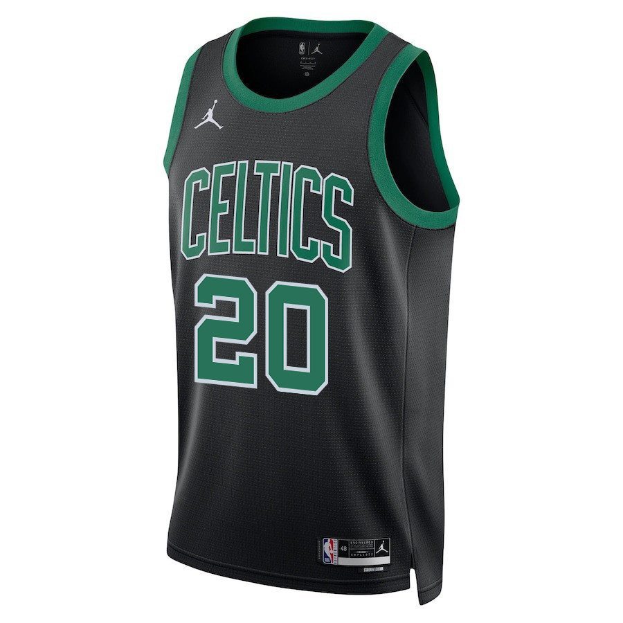 JD Davison 20 Boston Celtics 2024 FINALS PATCH Swingman Statement Edition Black NBA Jersey Men's