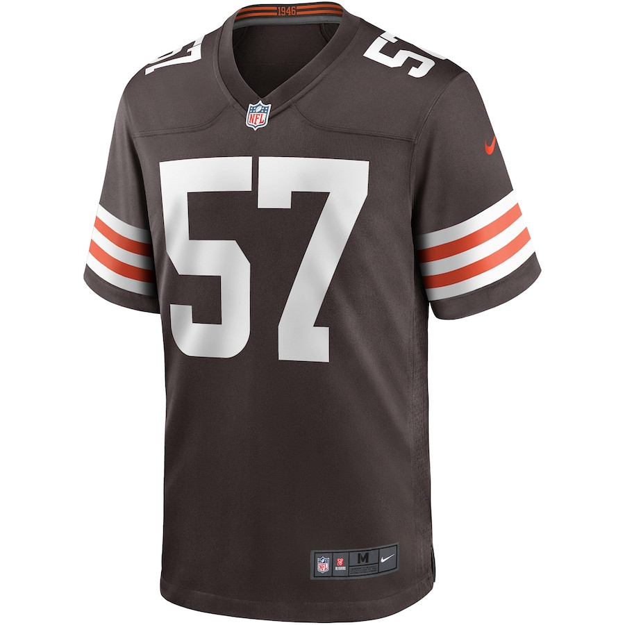 Clay Matthews 57 Cleveland Browns Game Retired Brown NFL Jersey Men's