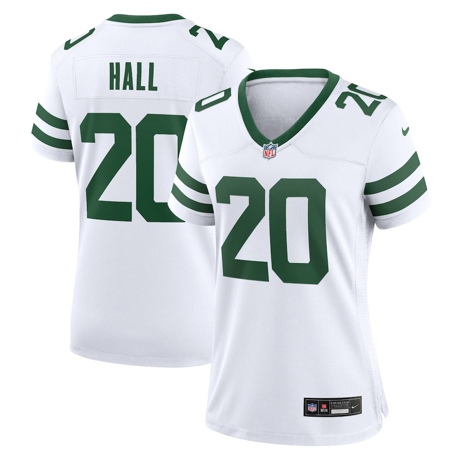 Breece Hall 20 New York Jets Game Women, White NFL Jersey Women's