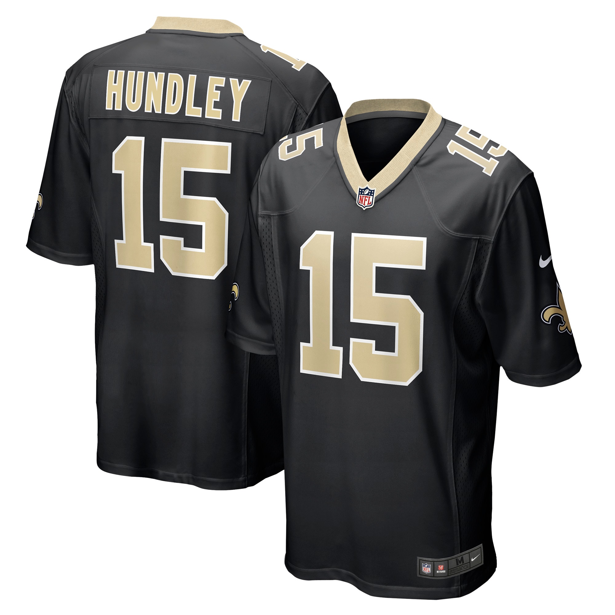New Orleans Saints Brett Hundley Black Game Player NFL Jersey Men's