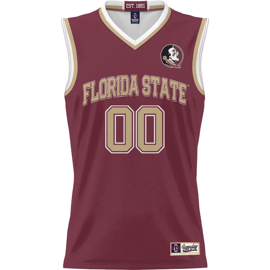 Florida State Seminoles NIL Custom Garnet NCAA Jersey Men's