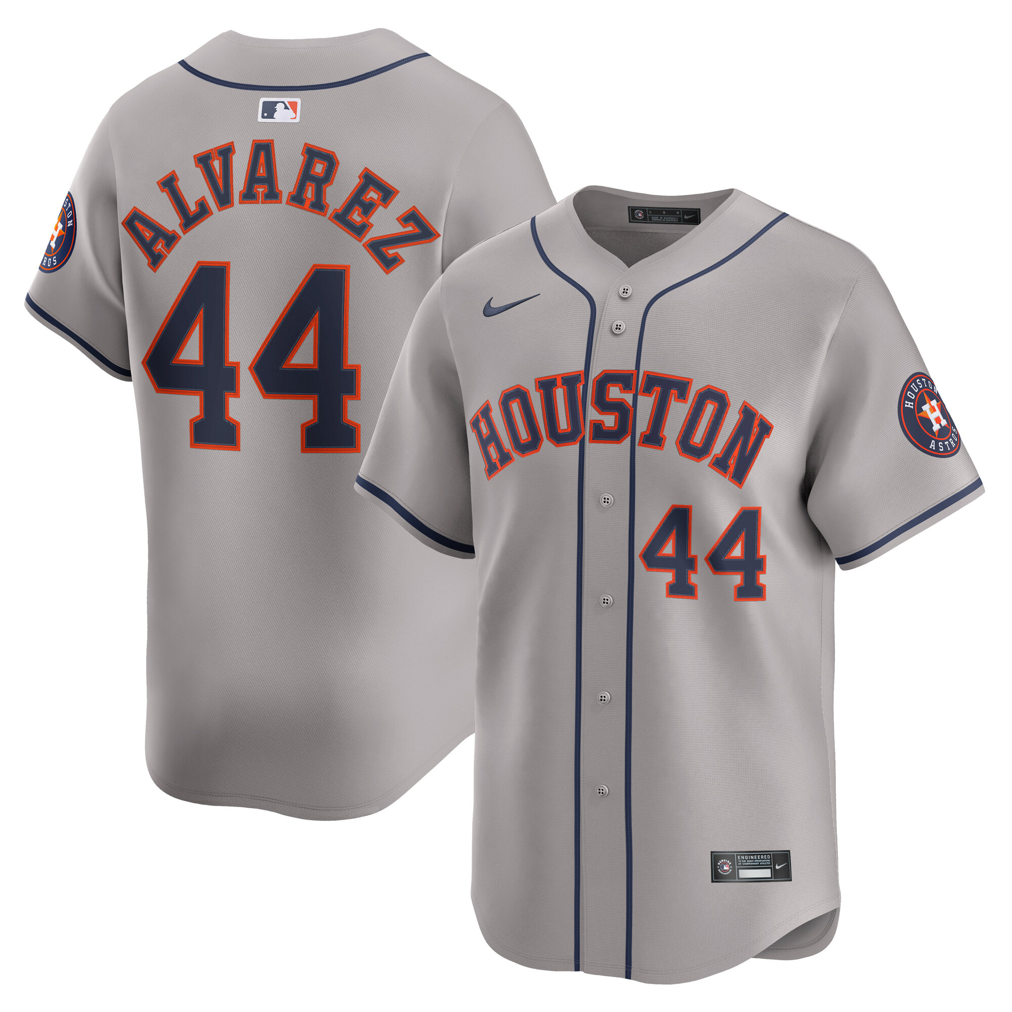 Houston Astros Yordan Alvarez Gray Road Limited Player MLB Jersey Men's