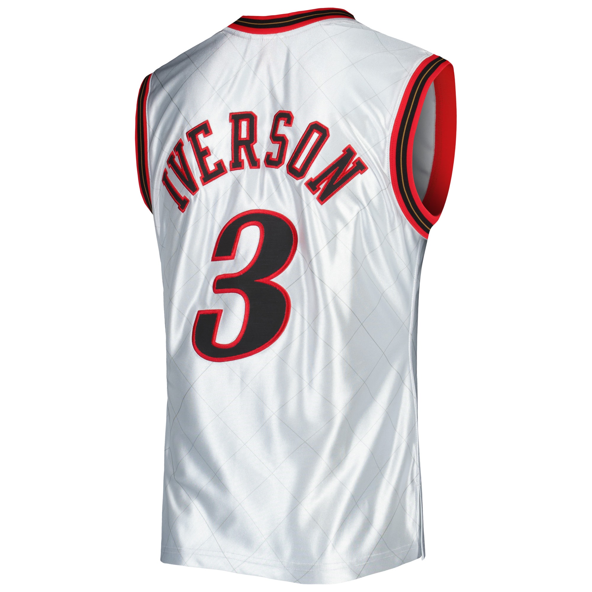 Mitchell Ness Allen Iverson Platinum Philadelphia 76ers 2000/01 Hardwood Classics 75th Anniversary Swingman NBA Jersey Men's