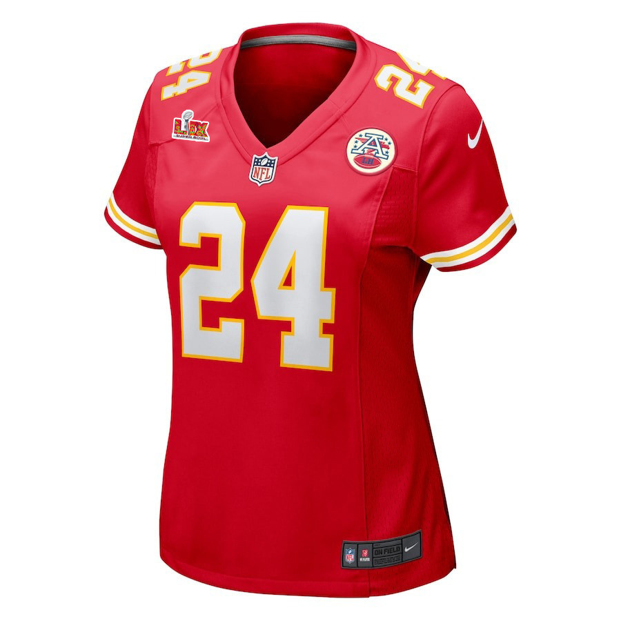 Skyy Moore #24 Kansas City Chiefs Super Bowl LIX Red NFL Jersey Women's