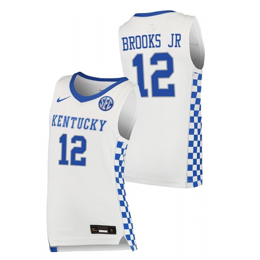 Kentucky Wildcats 12 Keion Brooks Jr. 202 White College NCAA Jersey Men's