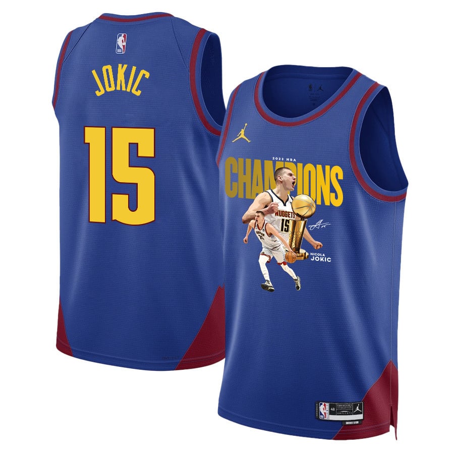 Nikola Joki? Denver Nuggets's Reigning MVP 2023 Champions Swingman Blue NBA Jersey Men's
