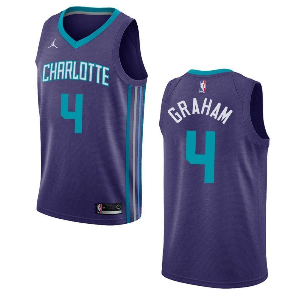 Charlotte Hornets 4 Devonte' Graham Statement Swingman Purple NBA Jersey Men's