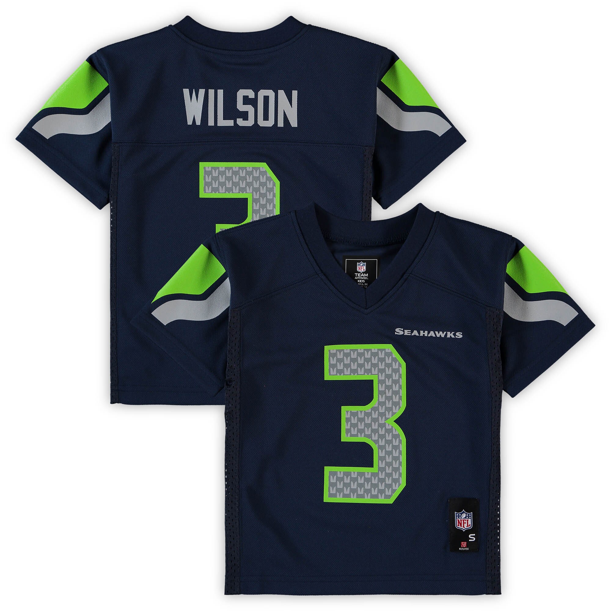 Preschool Seattle Seahawks Russell Wilson College Navy Player NFL Jersey Men's