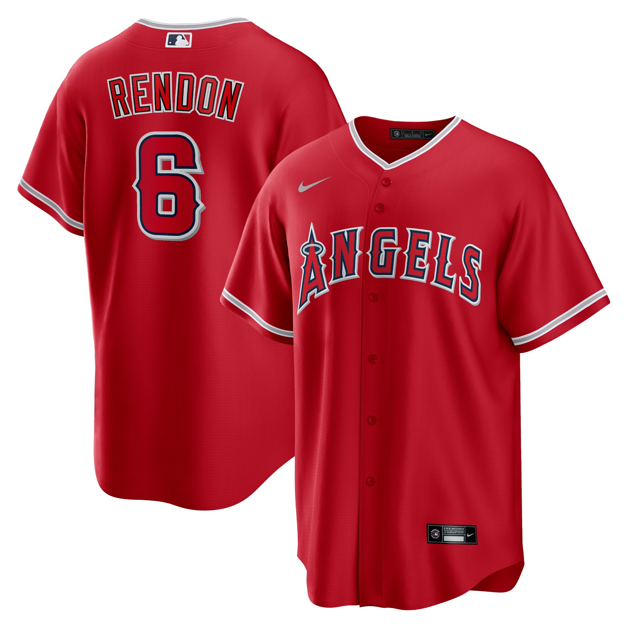 Los Angeles Angels Anthony Rendon Red Alternate Player Name MLB Jersey Men's