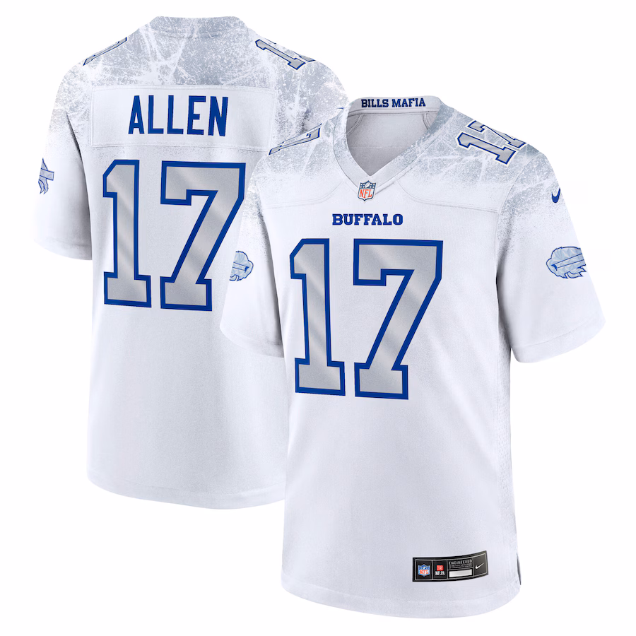 Men's Josh Allen Buffalo Bills Nike 2025 Rivalries Collection Game Jersey - White