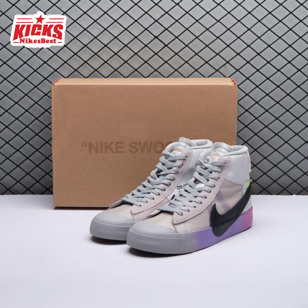 Nike Blazer Mid Off-White Wolf Grey Serena Queen AA3832-002 Unisex