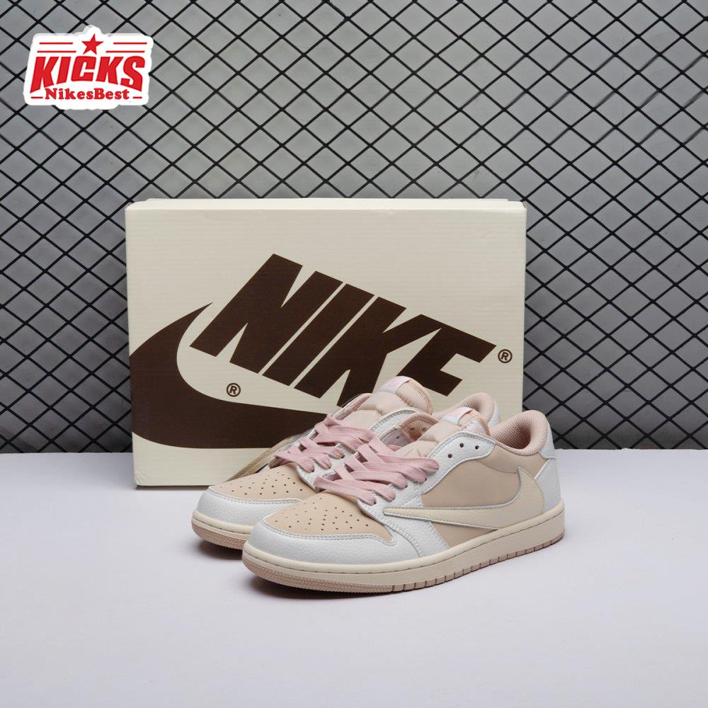 Air Jordan 1 Retro Low OG SP Travis Scott Sail Shy Pink DM7866-106 Unisex