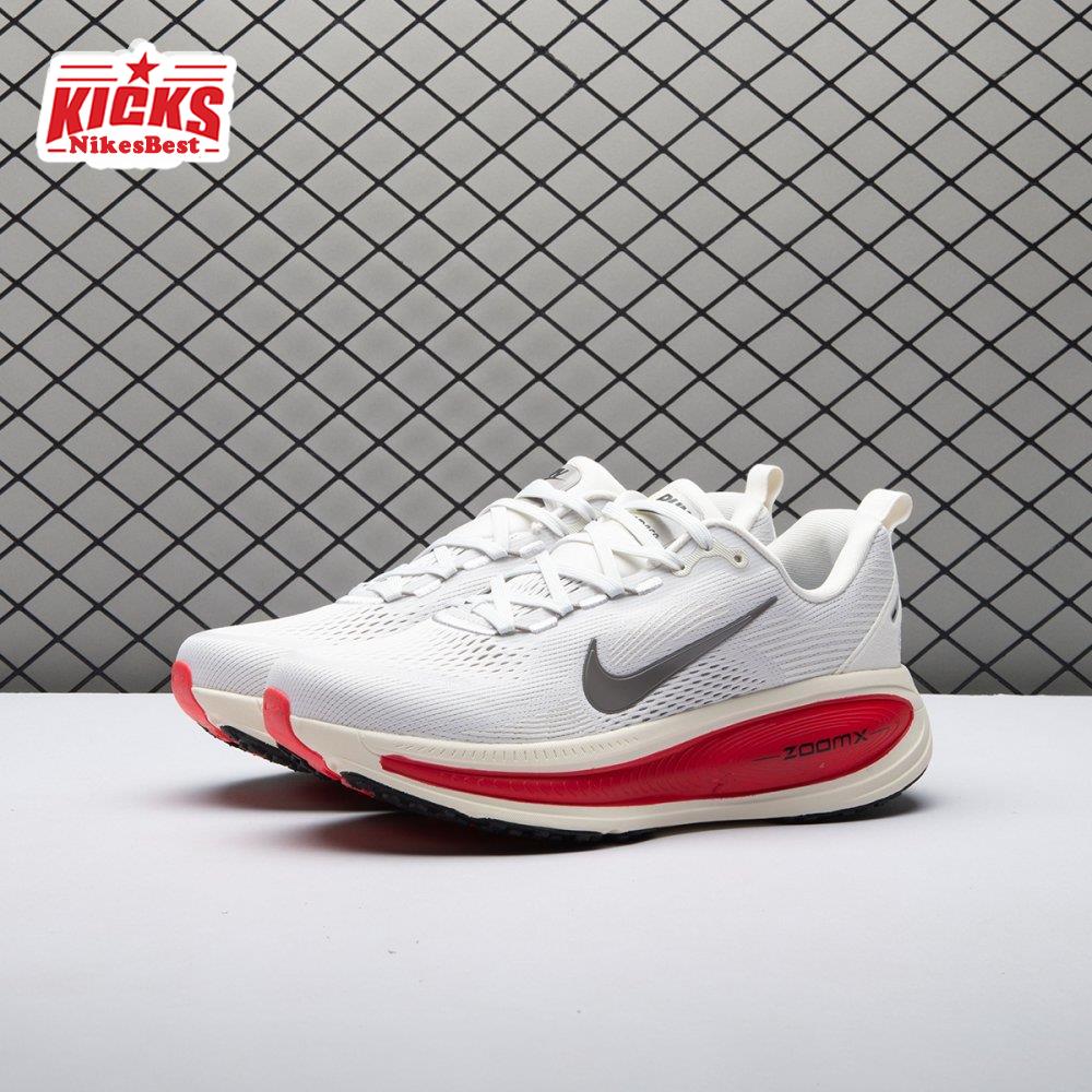Nike Vomero 18 Platinum Tint Siren Red Light Smoke Grey Metallic Pewter HM6803-001 Unisex