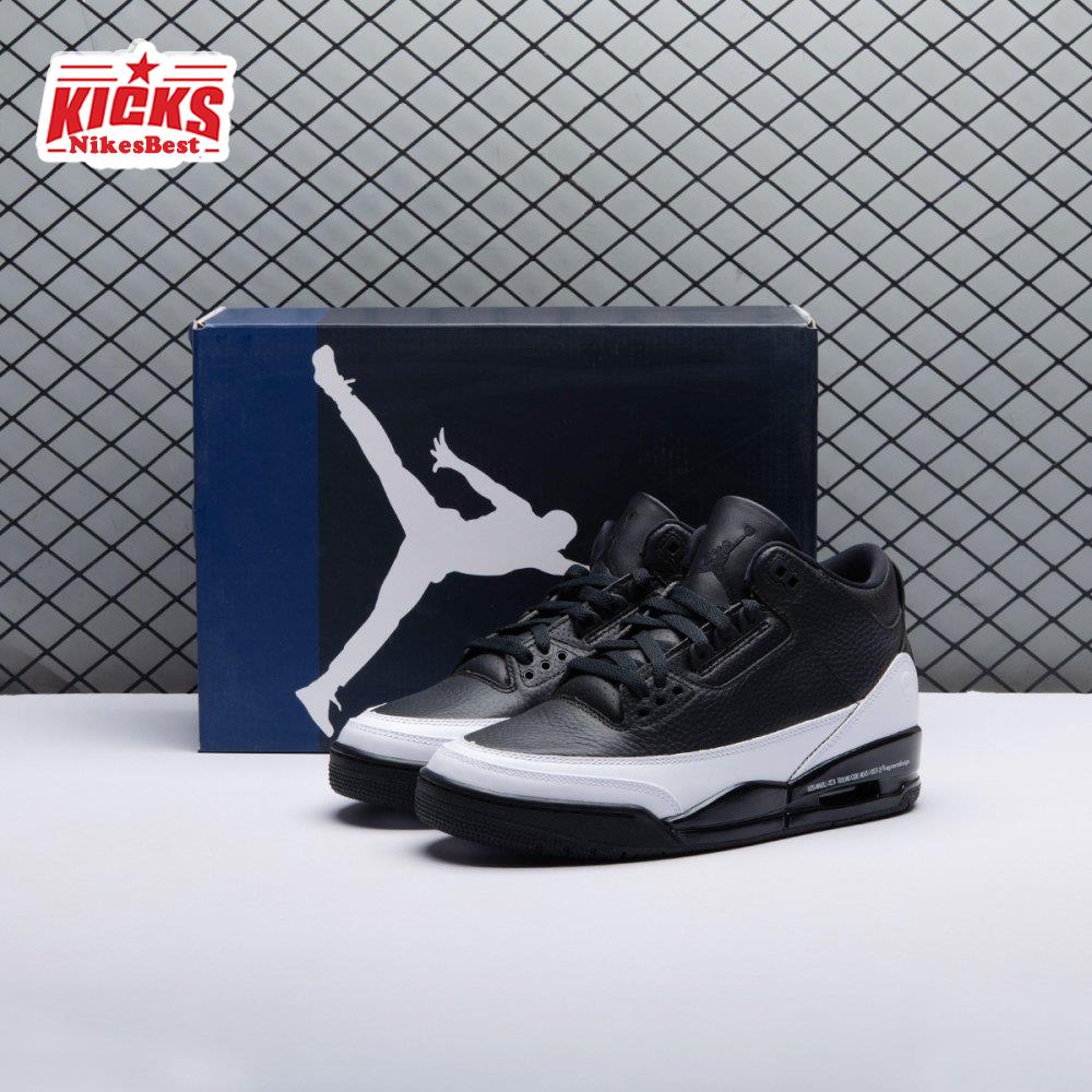 Air Jordan 3 X Fragment Design Black White DA3595 001 Men's