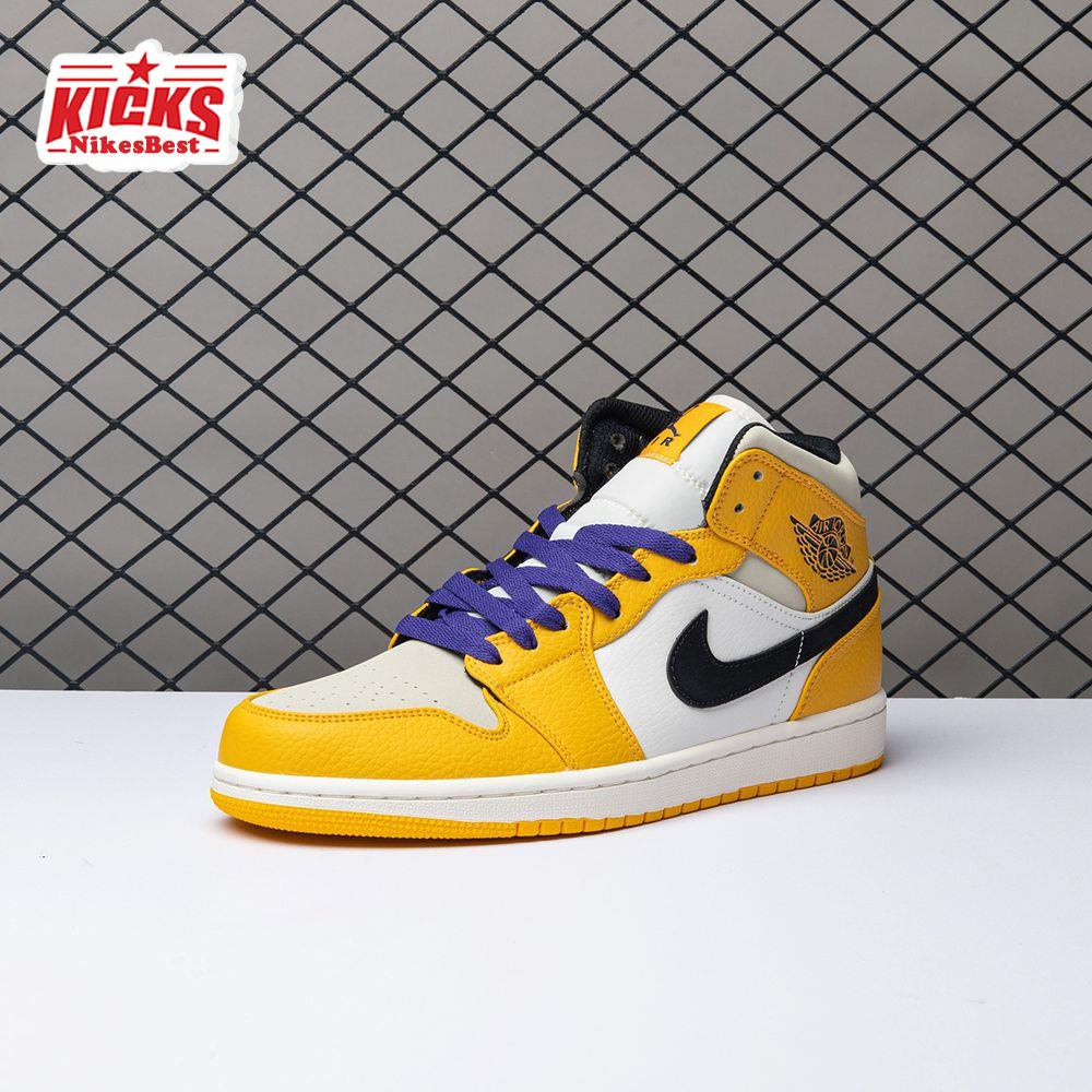 Air Jordan 1 Mid SE Lakers 852542-700 Unisex