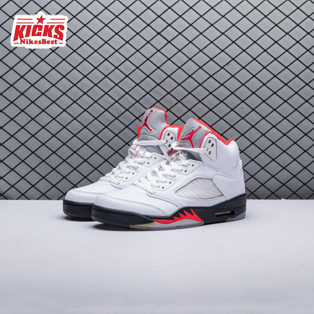 Air Jordan 5 Retro Fire Red Silver Tongue (2020) DA1911-102 Men's