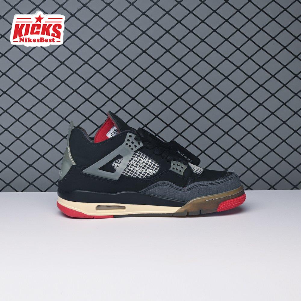 Off-White X Air Jordan 4 Bred CV9388-001 Men's