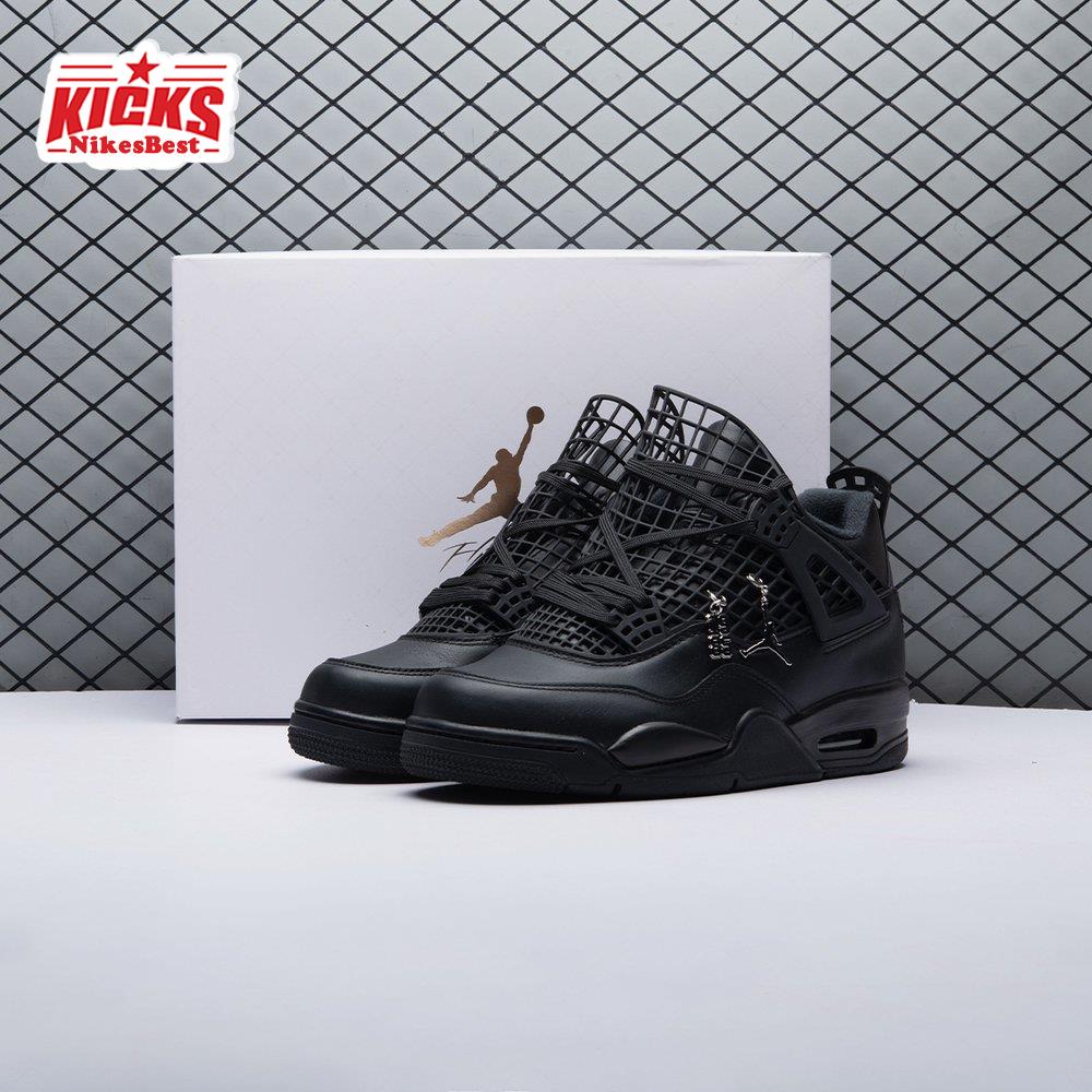 Air Jordan 4 Retro Net Black Unisex