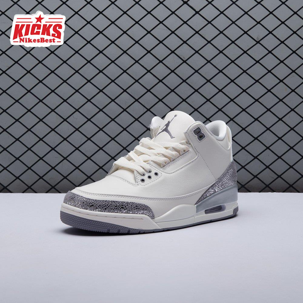 Air Jordan 3 Retro Sail Cement Grey CK9246-100 Unisex