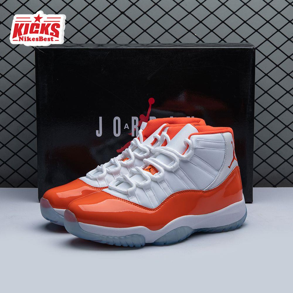 Air Jordan 11 Retro High 72-10 White Orange Men's