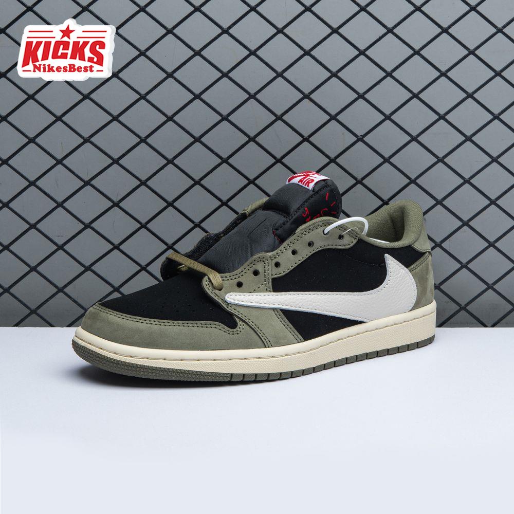 Travis Scott X Air Jordan 1 Low OG Black Olive DM7866-001 Unisex