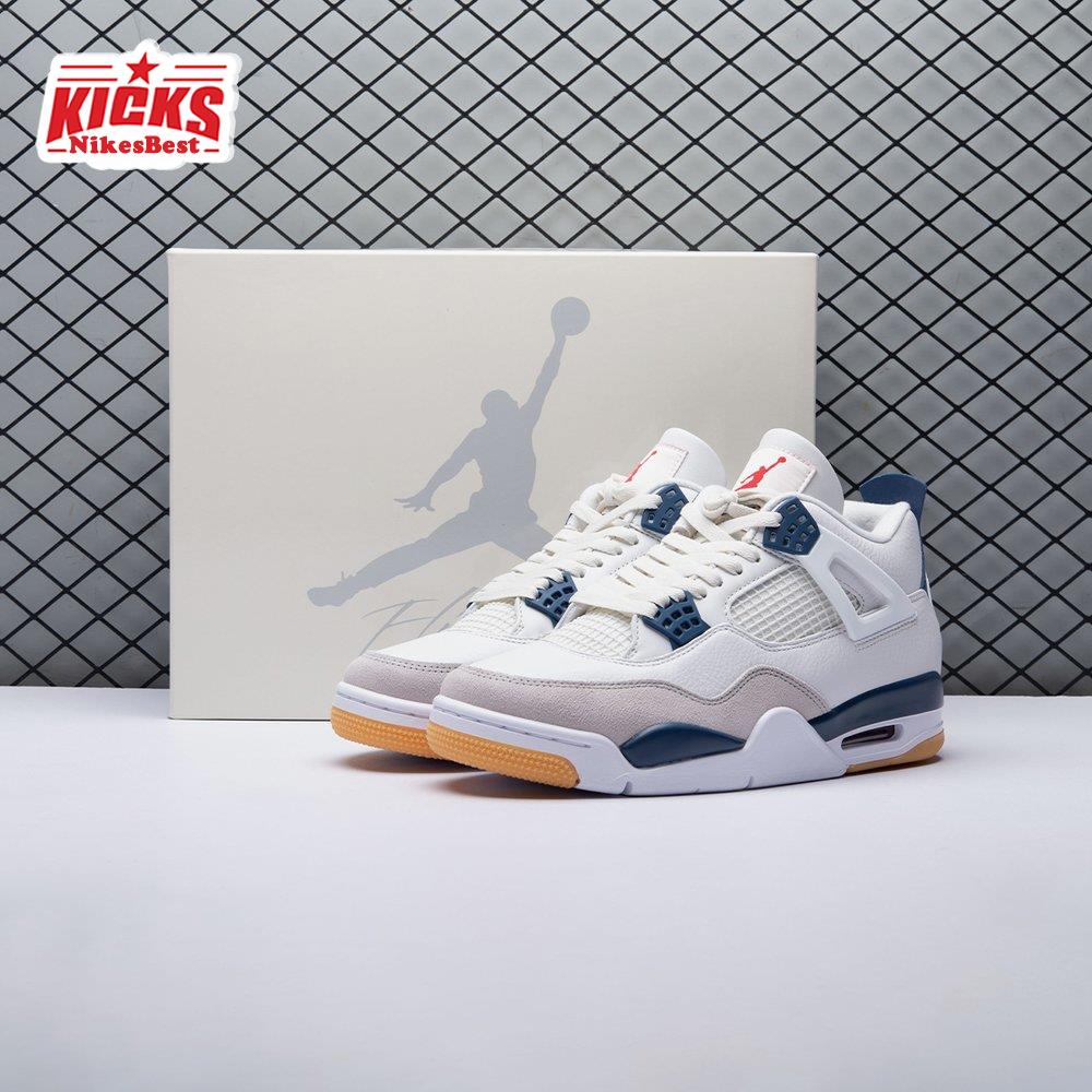 Air Jordan 4 SB Summit White/Navy DR5415-100 Unisex