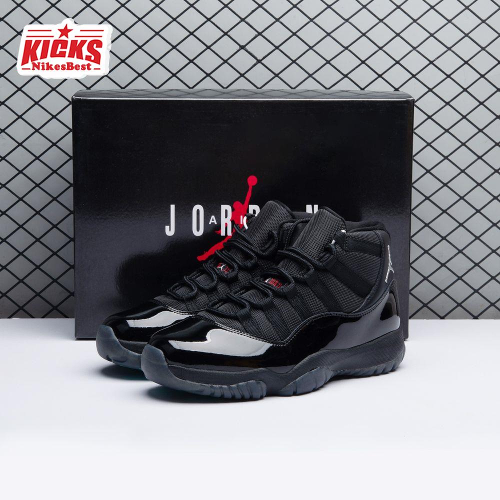 Air Jordan 11 Black Red Grey Men's