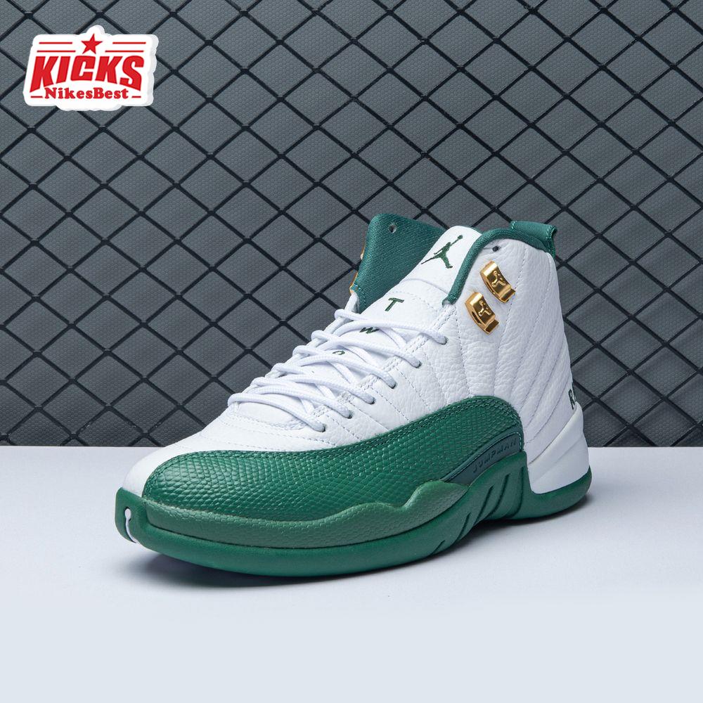 Air Jordan 12 White Green Men's