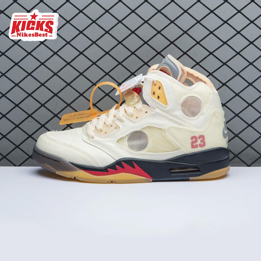 OFF-WHITE X Air Jordan 5 Sail Men's