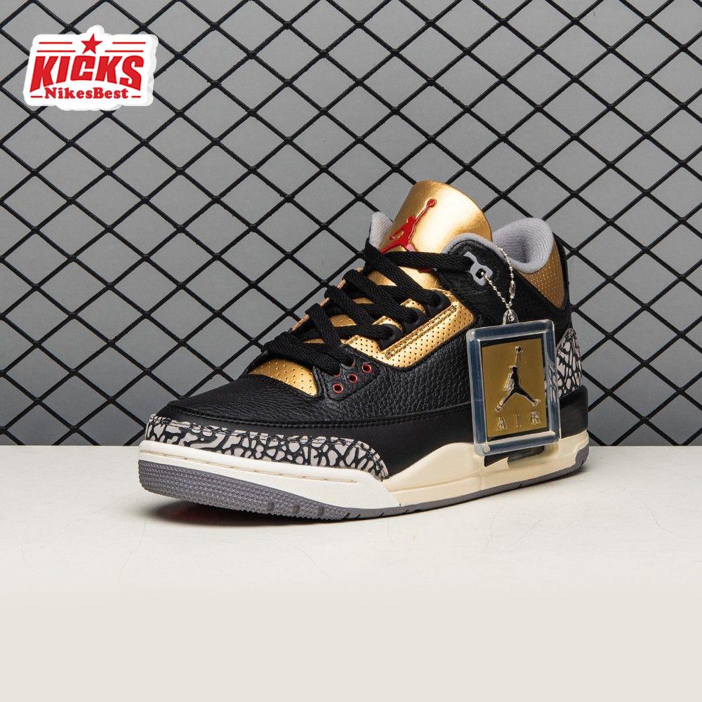 Air Jordan 3 Black Gold Men's