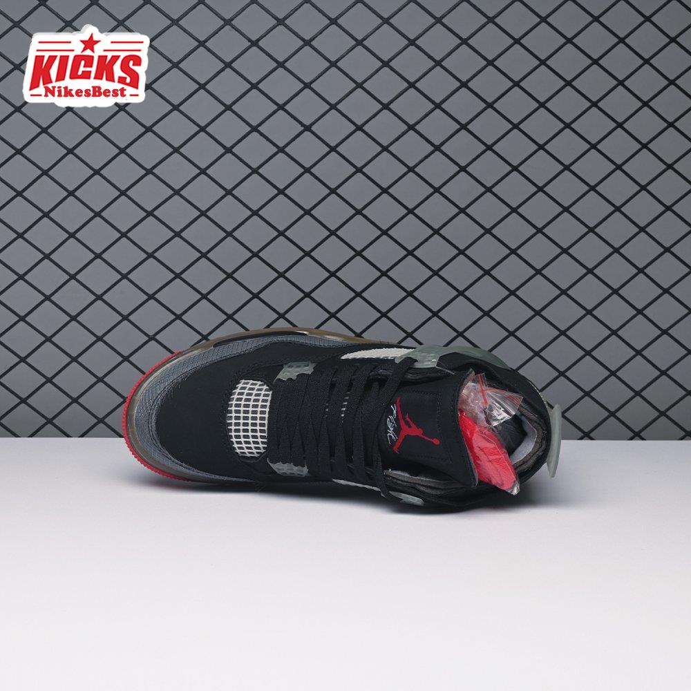 Off-White X Air Jordan 4 Bred CV9388-001 Men's