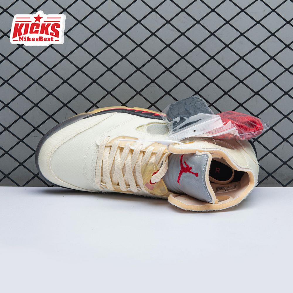 OFF-WHITE X Air Jordan 5 Sail Men's