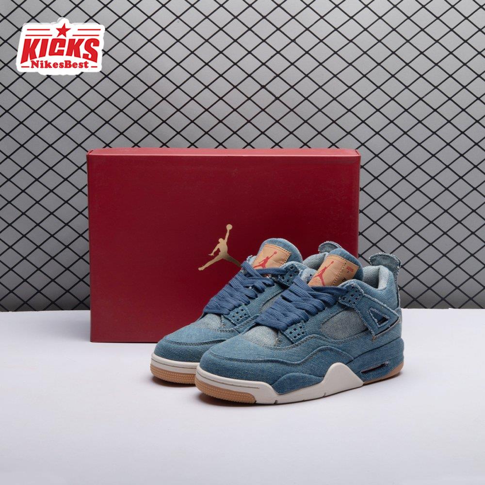 Air Jordan 4 Retro Levi s Denim AO2571-401 Unisex
