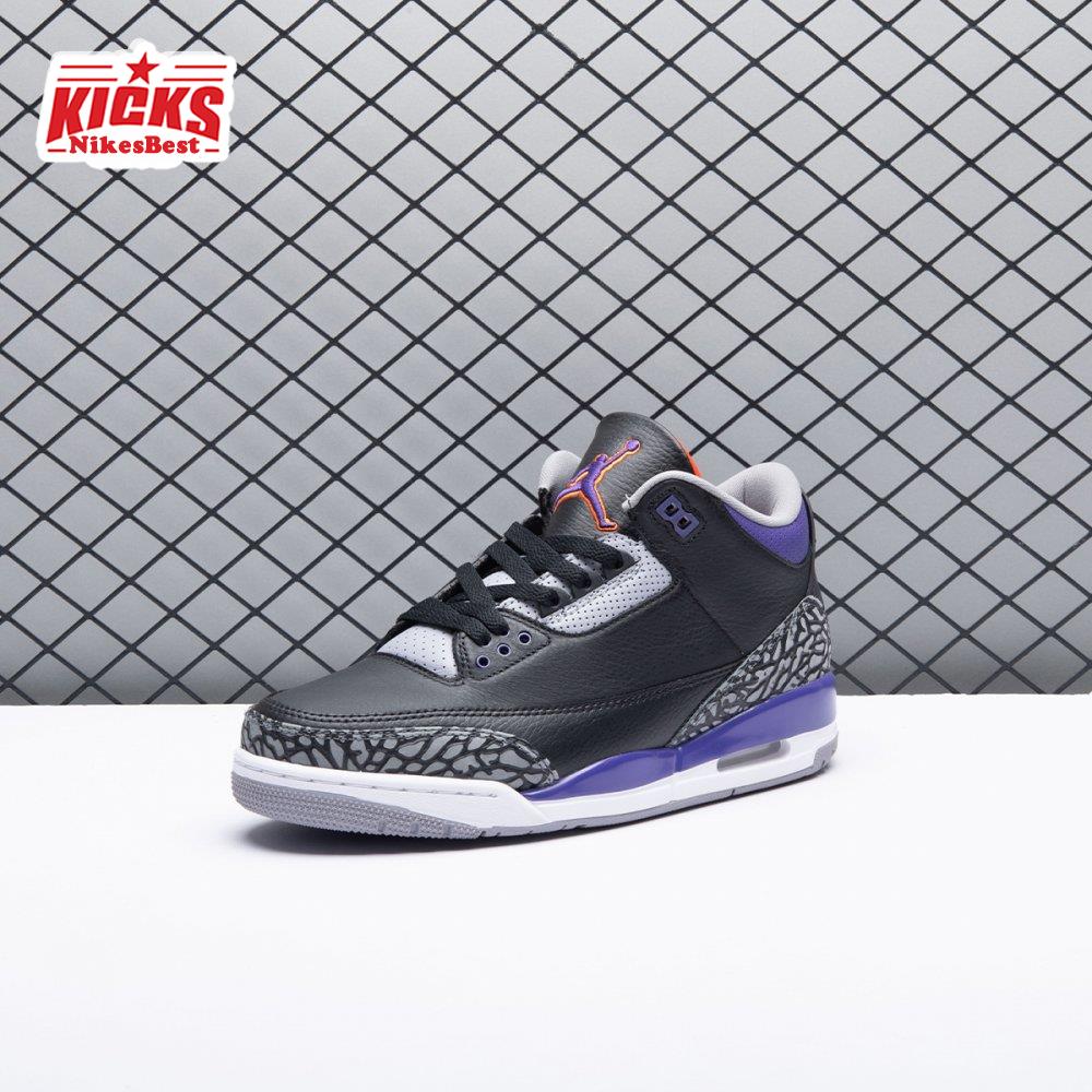 Air Jordan 3 Retro Black Court Purple CT8532-050 Men's