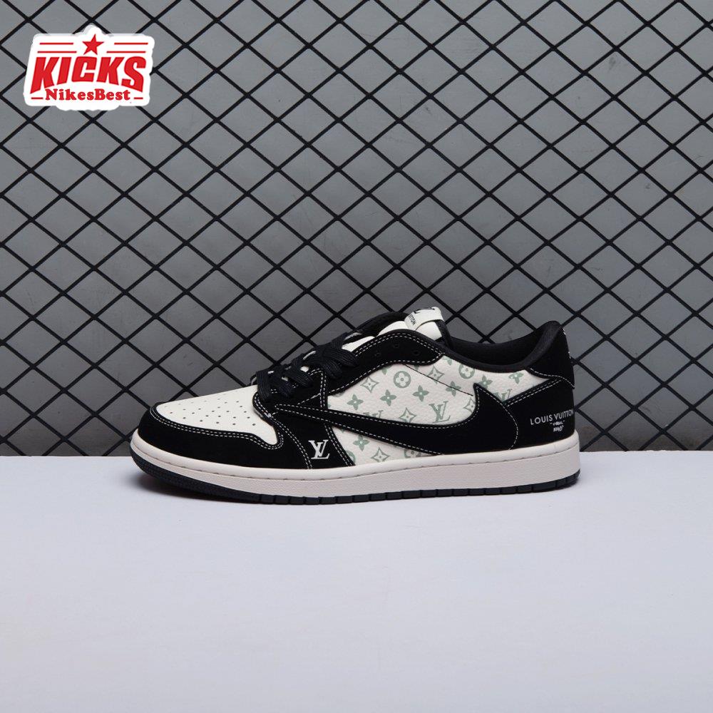 Travis Scott X Fragment Design X Air Jordan 1 Low OG SP Black Off White Grey LX1988-200 Unisex