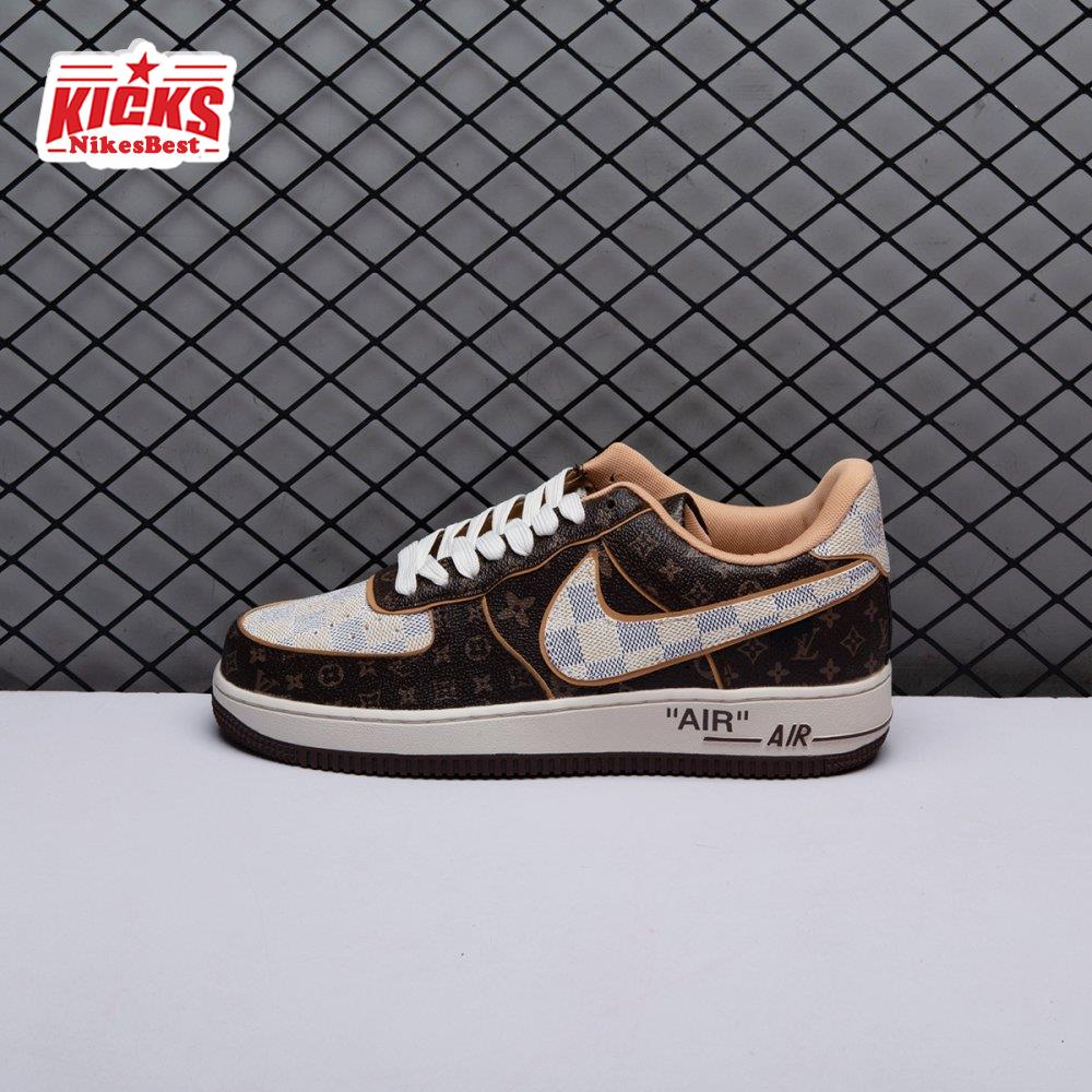 Nike Air Force 1 Low Monogram Brown Damier Azur Unisex (Special Box)
