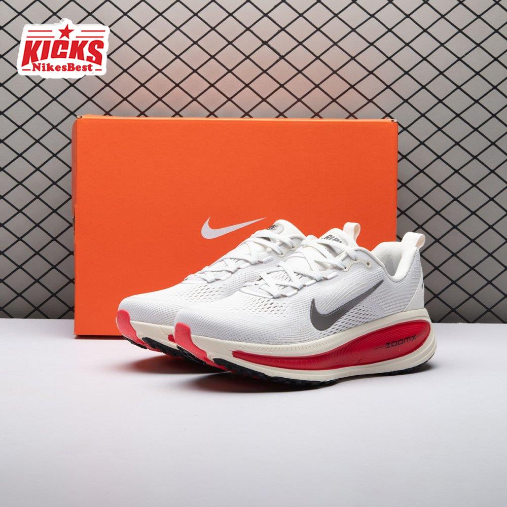 Nike Vomero 18 Platinum Tint Siren Red Light Smoke Grey Metallic Pewter HM6803-001 Unisex