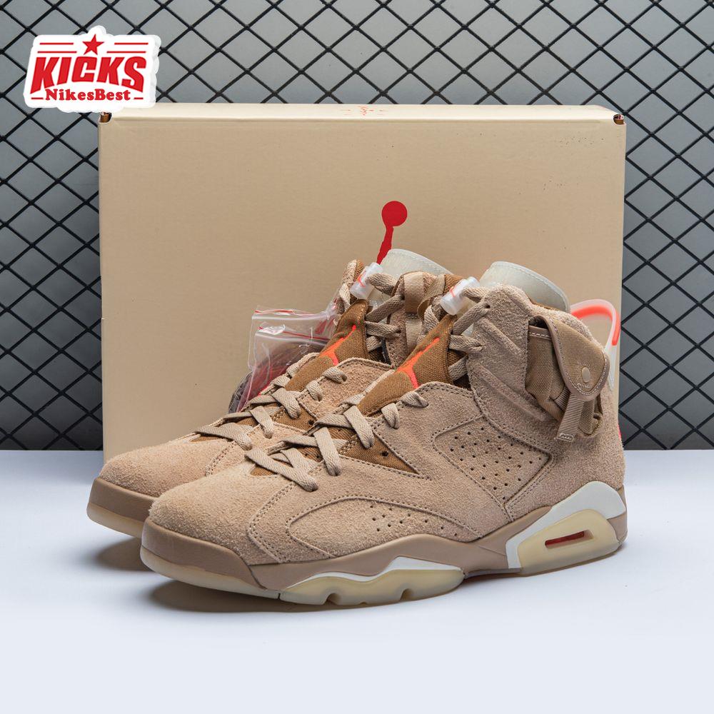 Travis Scott X Air Jordan 6 Retro British Khaki Men's