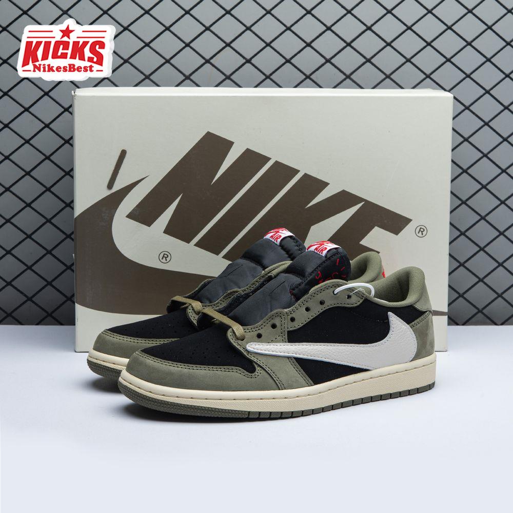 Travis Scott X Air Jordan 1 Low OG Black Olive DM7866-001 Unisex