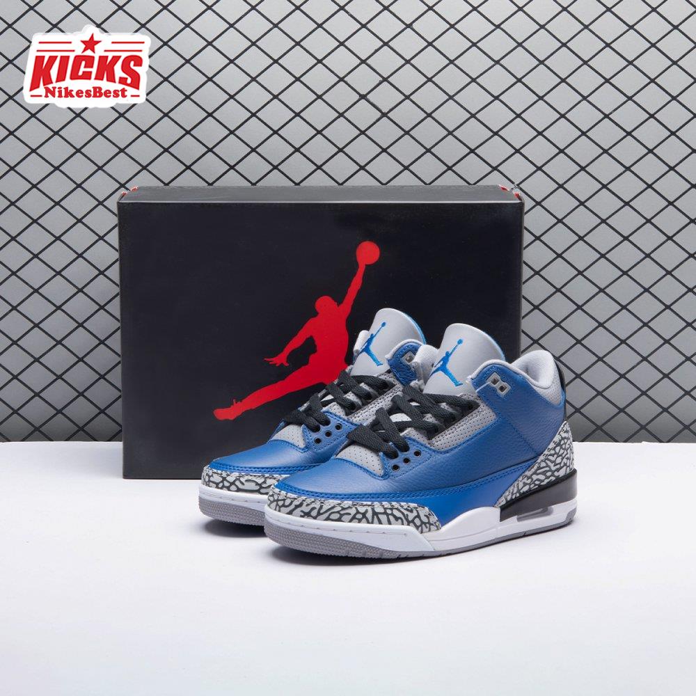 Air Jordan 3 Retro Varsity Royal Cement CT8532-400 Men's