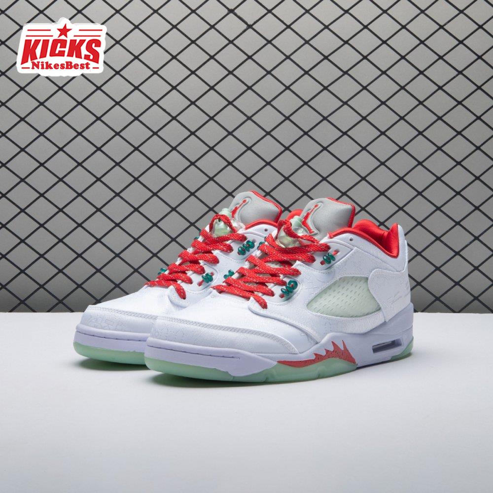 Air Jordan 5 Retro Low CLOT White Silk 20th Anniversary 1551183 Unisex